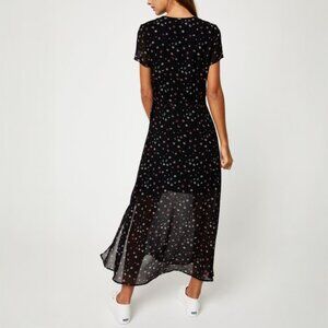 🖤 IKKS – Floral Maxi Wrap Dress (Size 36/S)